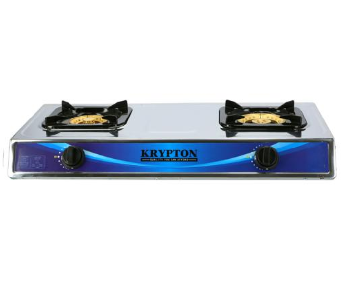 Krypton KNGC6198 2 Burner Auto Ignition Stainless Steel Gas Cooker 1 in UAE
