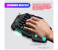 HXSJ 3 Pcs PUBG One Hand Mini Keyboard Gaming Wired with Mouse Only for Mobile with Connector - Black 8 in UAE