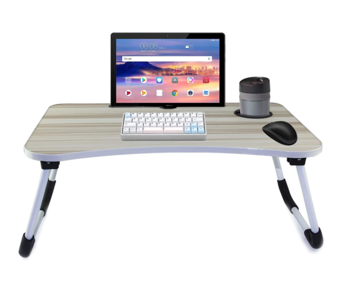 In House Wood Folding Laptop Table - White 1 in UAE