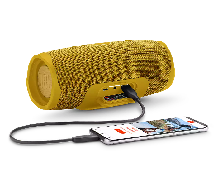 JBL Charge 4 Portable Waterproof Bluetooth Speaker - Yellow 3 in UAE