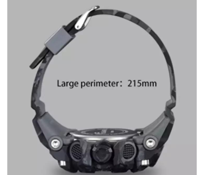 S Shock Casual Sports Watch Waterproof for Men - Army Black 3 in KSA