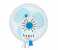Krypton KNF6035 8-inch Oscillating Plastic Table Fan - White & Blue 4 in UAE