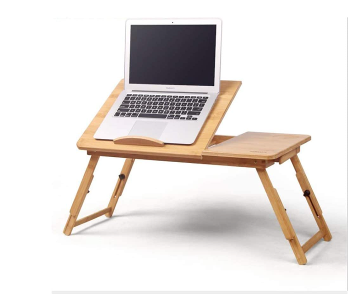 Handmade Polished Bamboo Laptop Desk Tray - Wood 1 in UAE
