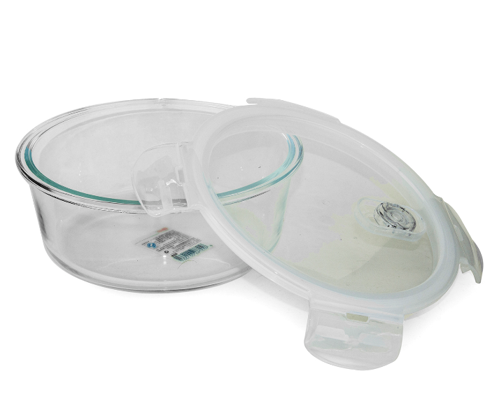 YN133 Microwave Heat Resistant 950ml Glass Bowl with Cover 3 in UAE
