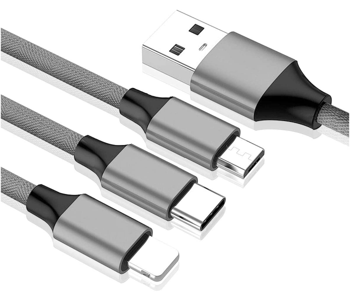 GoSmart G3I1USBCS 3 in 1 USB Cable - Silver 1 in UAE