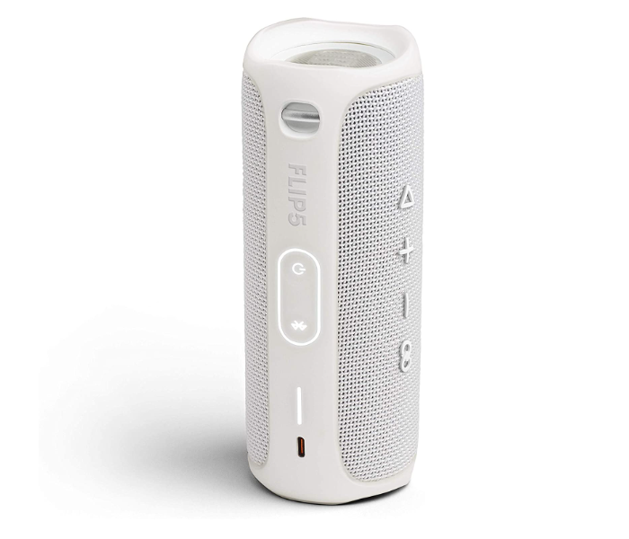 JBL Flip 5 Portable Waterproof Bluetooth Speaker - White 4 in UAE