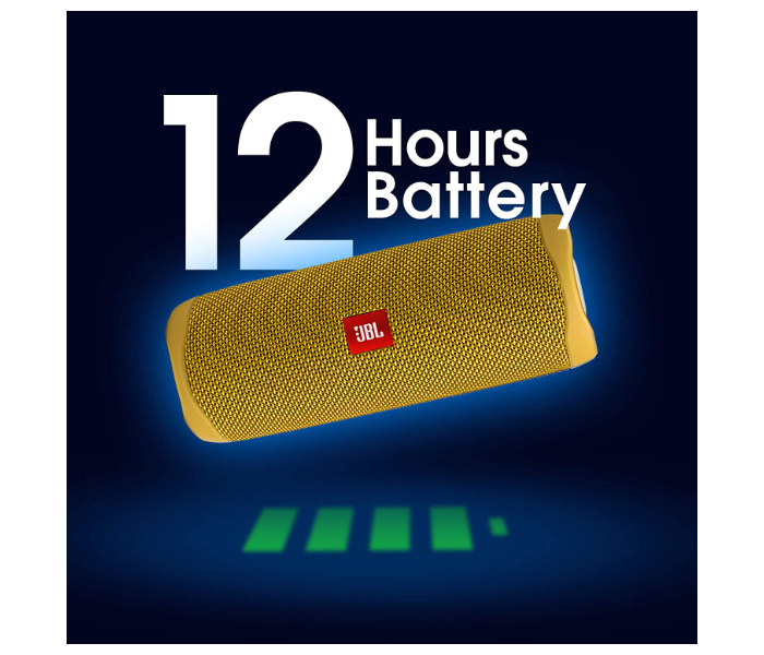 JBL Flip 5 Portable Waterproof Bluetooth Speaker - Yellow 3 in UAE