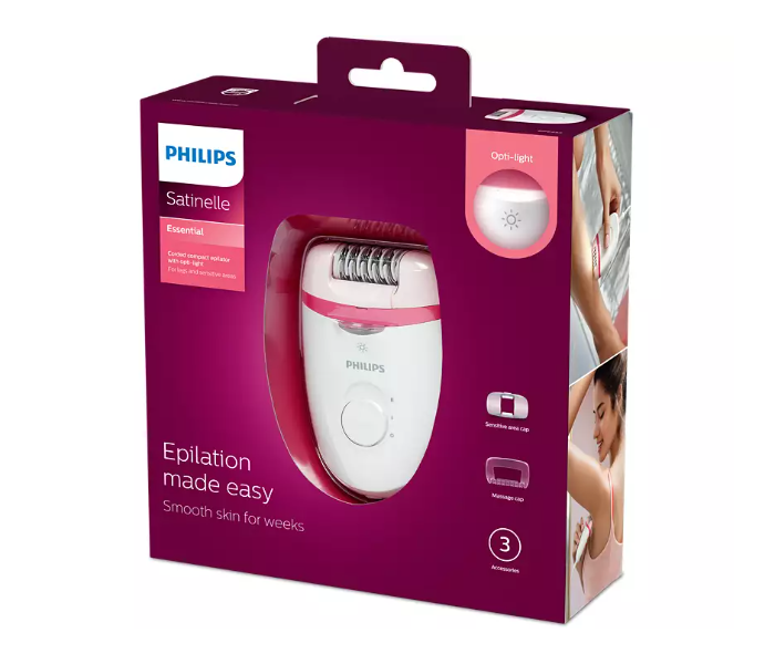 Philips BRE255/00 Satinelle Essential Corded Compact Epilator - White 6 in UAE