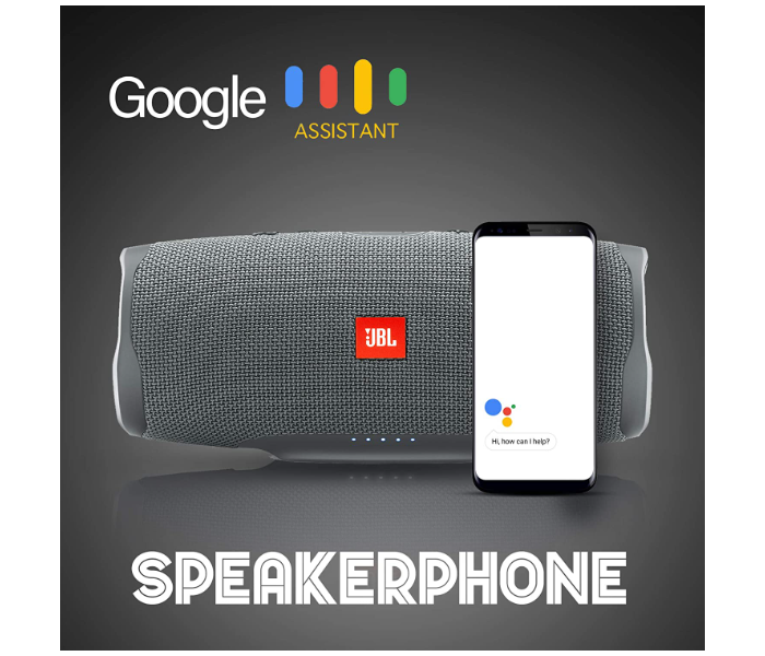 JBL Charge 4 Portable Waterproof Bluetooth Speaker - Grey 6 in UAE