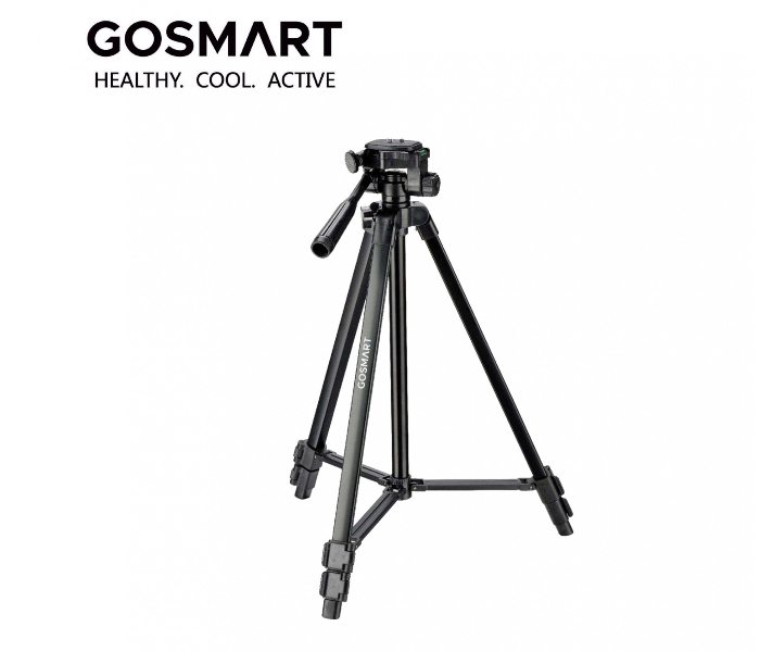 GoSmart GSPF3 Professional Foldable 3 Way Pan Head Camera Tripod - Black 1 in UAE