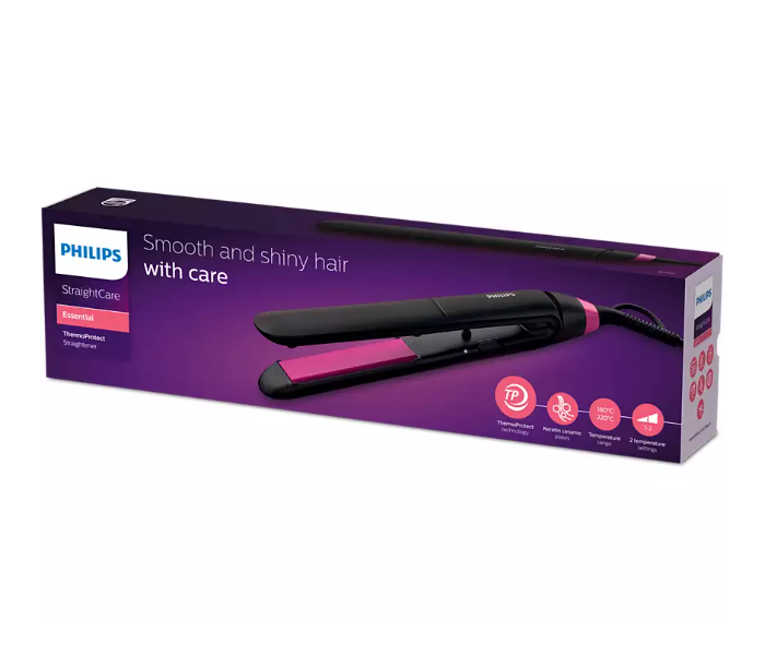 Philips BHS375/03 Straight Care Essential Thermo Protect Straightener - Black 5 in UAE