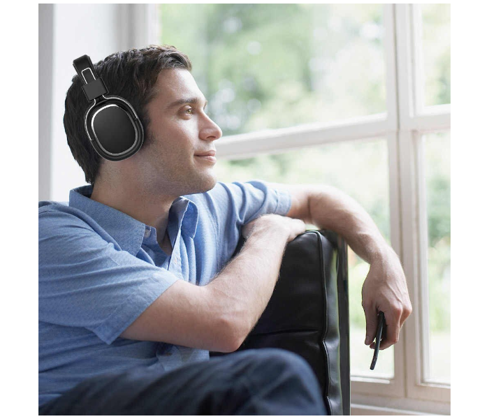 SD-1004 BT5.0 Wireless Headset Over-Ear Headphone Bluetooth Earphone With Mic Game Sports Headphone - Black 2 in UAE