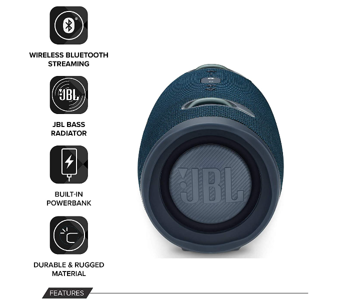JBL Xtreme 2 Portable Waterproof Bluetooth Speaker - Blue 3 in UAE