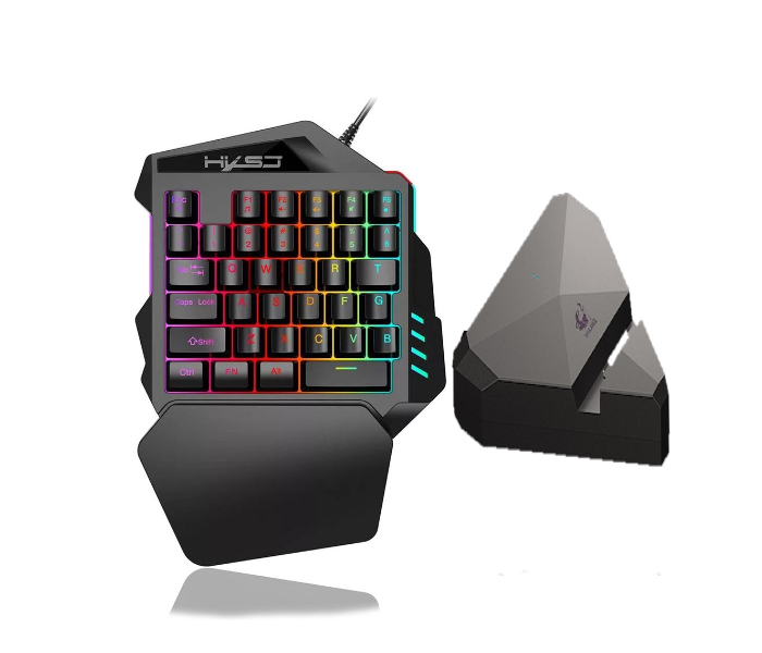 HXSJ J50 One Handed PUBG Gaming Keyboard with Keyboard Controller - Black 1 in OMAN