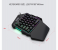 HXSJ 3 Pcs PUBG One Hand Mini Keyboard Gaming Wired with Mouse Only for Mobile with Connector - Black 5 in UAE