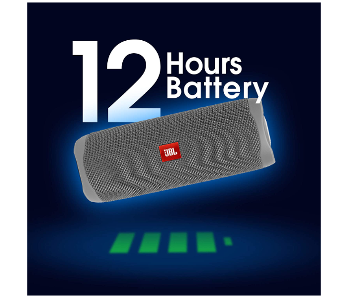 JBL Flip 5 Portable Waterproof Bluetooth Speaker - Grey 3 in UAE