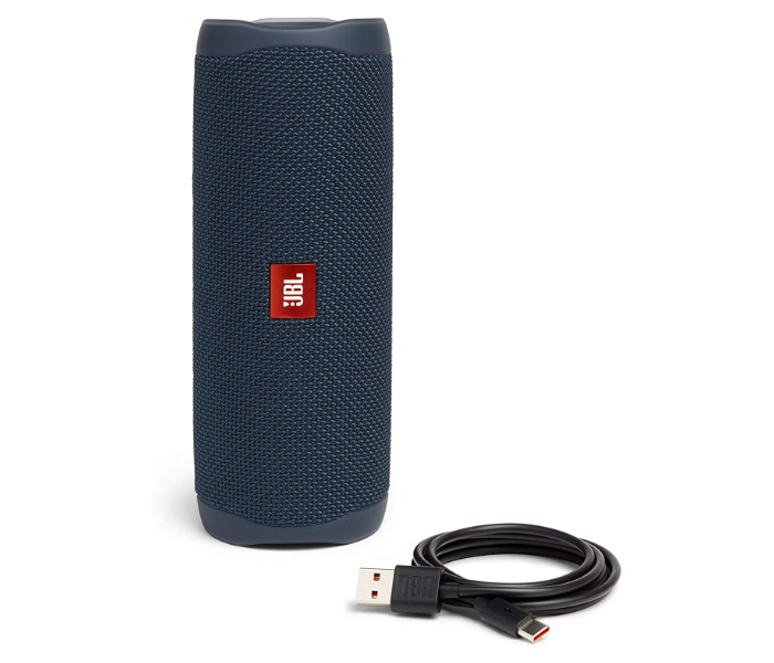 JBL Flip 5 Portable Waterproof Bluetooth Speaker - Blue 4 in UAE
