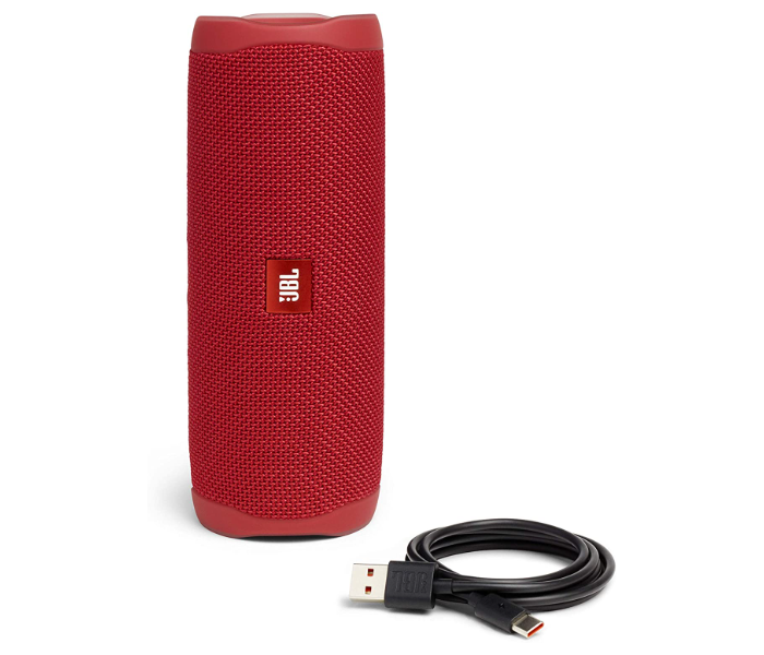 JBL Flip 5 Portable Waterproof Bluetooth Speaker - Red 6 in UAE