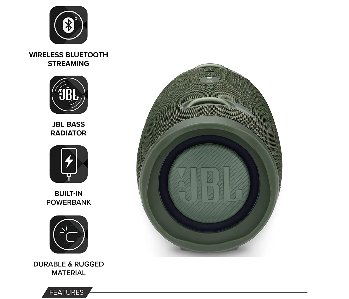 JBL Xtreme 2 Portable Waterproof Bluetooth Speaker -Green 3 in UAE