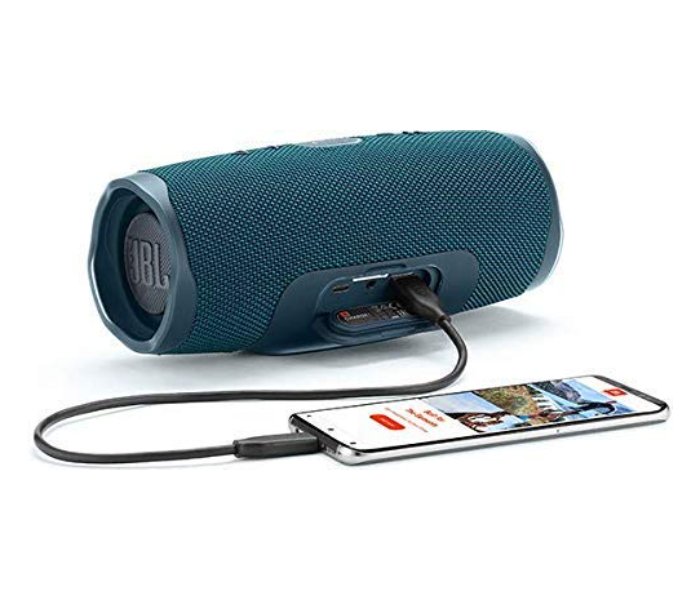 JBL Charge 4 Portable Waterproof Bluetooth Speaker - Blue 5 in UAE