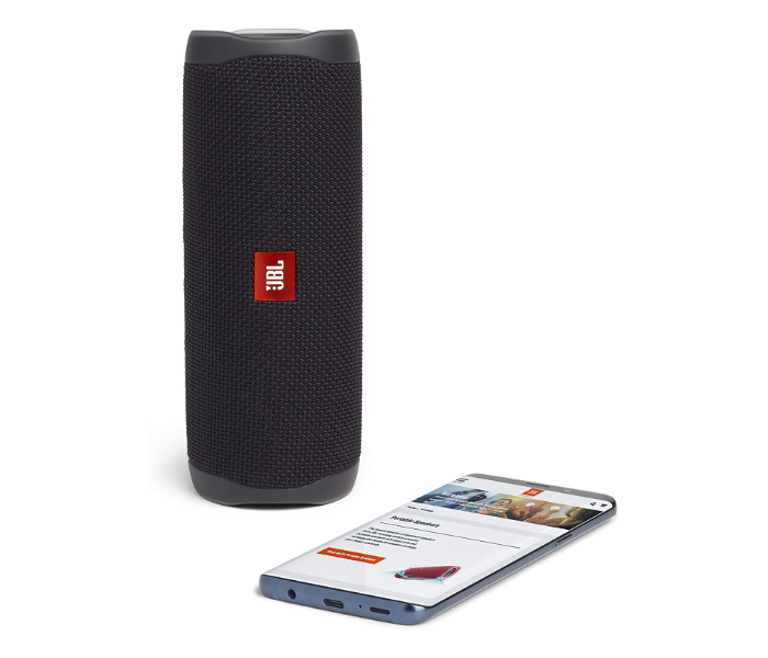JBL Flip 5 Portable Waterproof Bluetooth Speaker - Black 2 in UAE