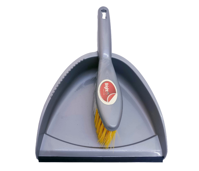 Brighto B2007 Plastic Dust Pan with Brush - Grey 1 in UAE