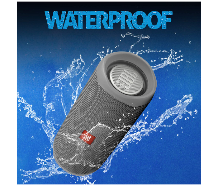 JBL Flip 5 Portable Waterproof Bluetooth Speaker - Grey 4 in UAE