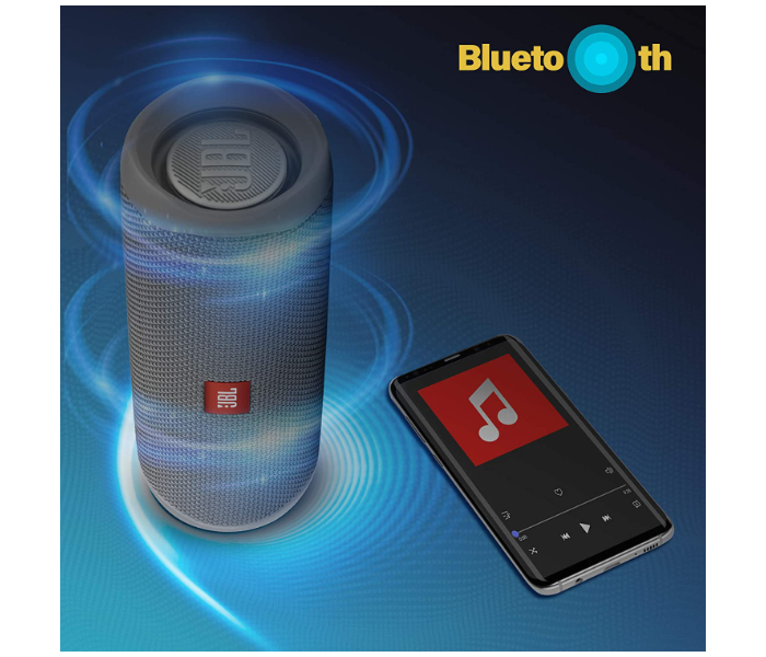 JBL Flip 5 Portable Waterproof Bluetooth Speaker - Grey 6 in UAE
