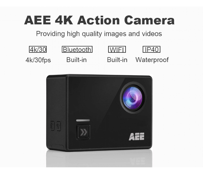 AEE ALS4K30 Lyfe Shadow 4K 30fps 16MP Action Camera - Black 2 in UAE