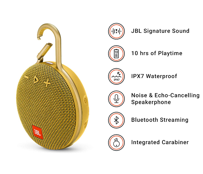 JBL Clip 3 Portable Waterproof Bluetooth Speaker - Teal 2 in UAE