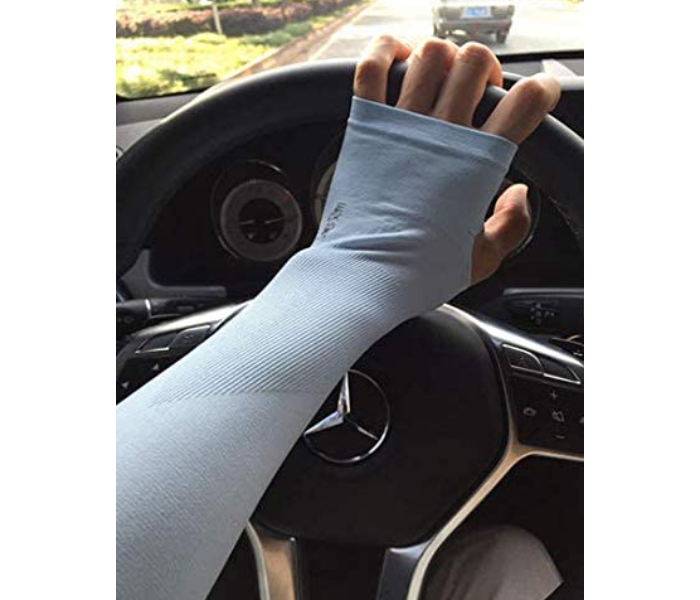 Lets Slim Xt0004 Free Size Sun-Resistant Arm Gloves - Grey 1 in UAE