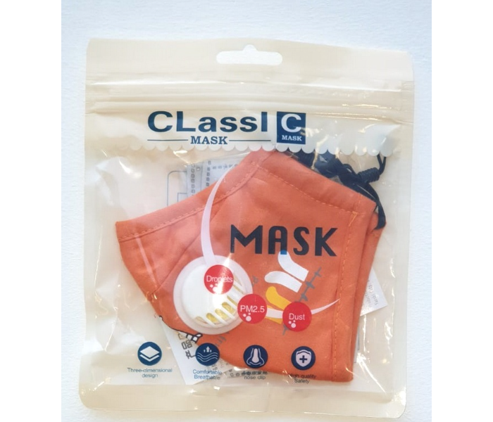 Classic 1Pc Active Printing N-95 Filters Dust Cover Kids Face Mask – Orange 5 in UAE