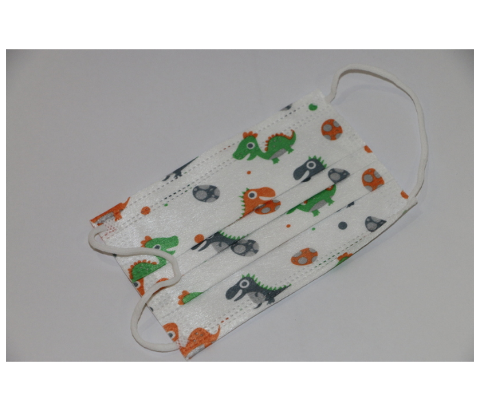 Reitech 50 Pieces Dinosaur Design Kids Disposable Mask - White 3 in UAE