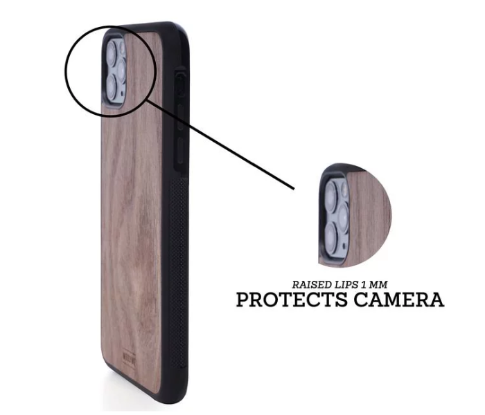 WoodWe Wood Case With Plastic Base for iPhone 11 - Walnut 3 in UAE