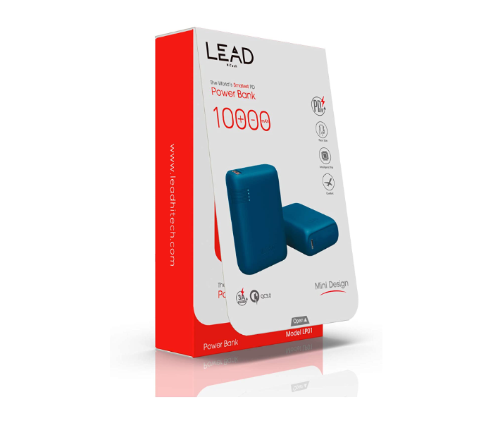 Lead LP01 10000 mAh Mini Power Bank - Blue 4 in UAE