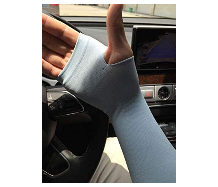 Lets Slim Xt0004 Free Size Sun-Resistant Arm Gloves - Grey 3 in UAE