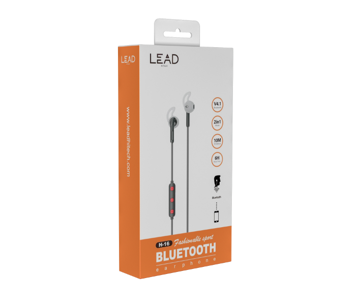 Lead H-16 Wireless Headset - Black 2 in UAE