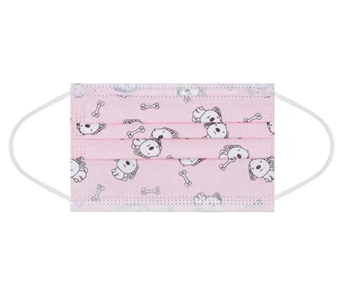 Reitech 50 Pieces Pink Dog Design Kids Disposable Mask - Pink 6 in UAE