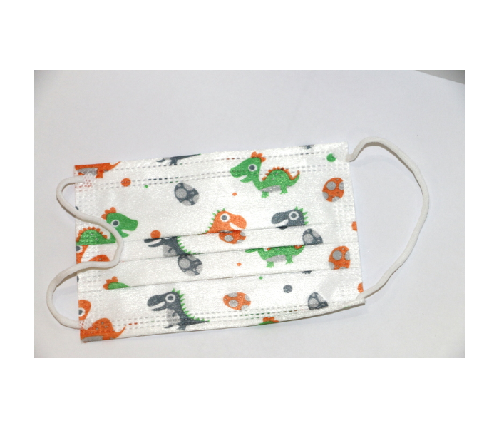 Reitech 50 Pieces Dinosaur Design Kids Disposable Mask - White 5 in UAE