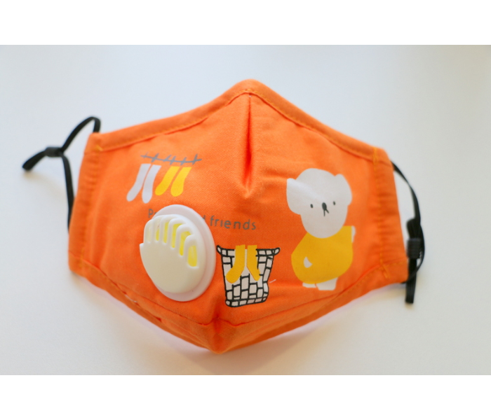 Classic 1Pc Active Printing N-95 Filters Dust Cover Kids Face Mask – Orange 3 in UAE