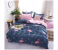 Swan 6 Pieces High Quality Cotton Double Size Bed Sheet with Quilt Cover and Pillow Case - Navy Blue 1 in UAE