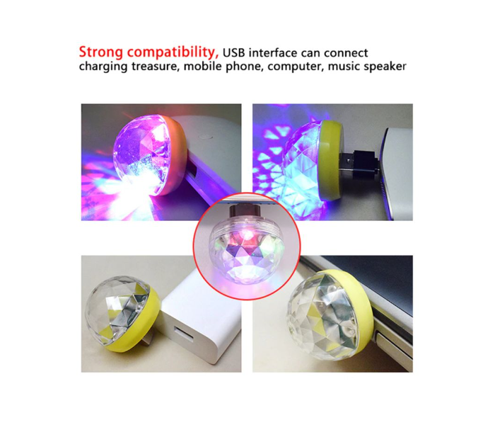 Mini USB LED Disco Light - Multicolour 3 in UAE