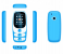 ODSCN 2300 1.7 Inch 860Mah Fm Radio Bluetooth Speaker Dual Sim Card Phone - Light Blue 1 in UAE
