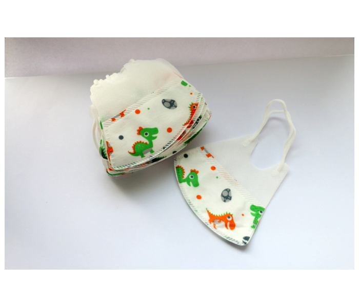 Reitech 20 Pieces Dinosaur Design Kids 3D Disposable Face Mask - White 5 in UAE