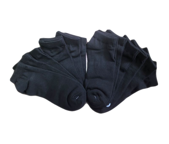 JTS 12 pairs Men Short Sport Socks - Black 1 in UAE