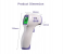 Forehead Thermometer Non-Contact Infrared Temperature Sensor - White 6 in OMAN
