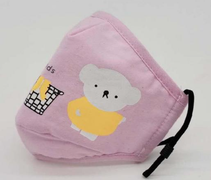 Classic 1Pc Active Printing N-95 Filters Dust Cover Kids Face Mask – Pink 1 in UAE