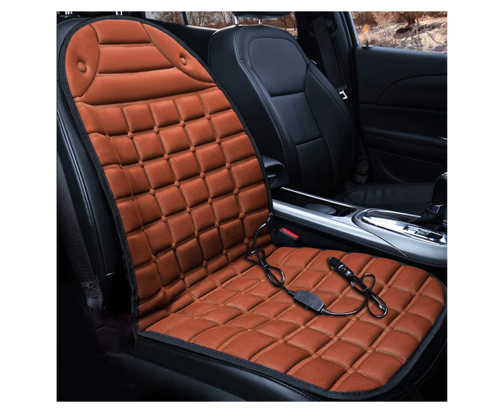 Generic 2 Piece 12V Car Seat Heater Cushion - Brown 1 in KSA