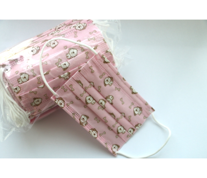 Reitech 50 Pieces Pink Dog Design Kids Disposable Mask - Pink 10 in UAE