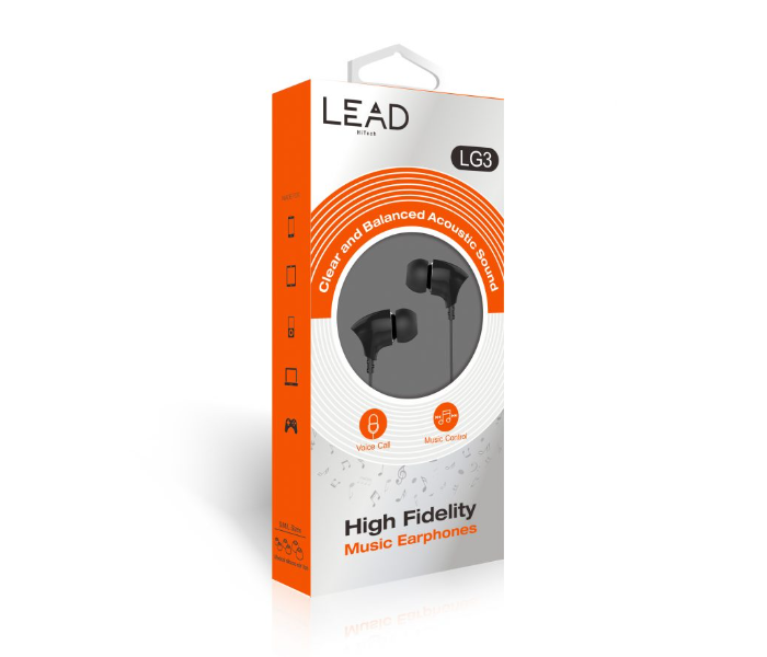 Lead LG3 Wired Headset - Black 3 in UAE
